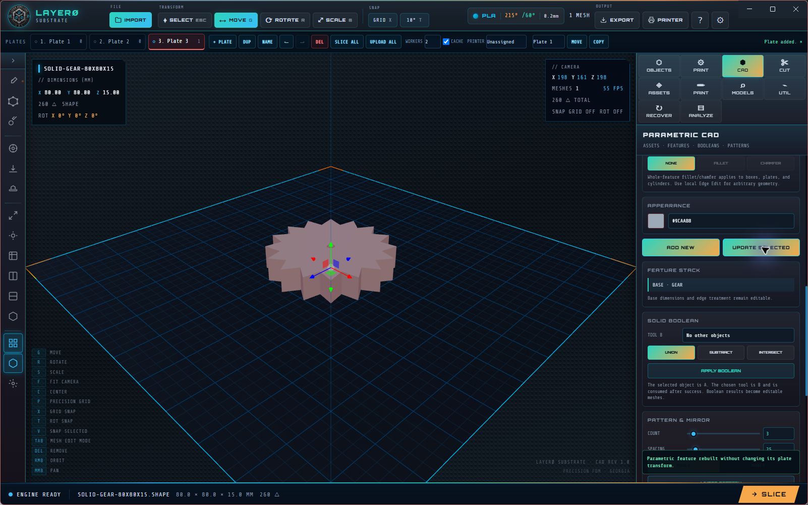 Layer Zero Substrate parametric CAD tools